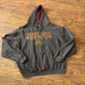 Vintage Minnesota Gophers Sweatshirt Mens Gray Hoodie XLarge